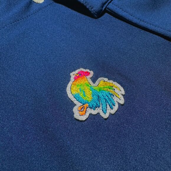 Chubbies The Bluebird Day Performance Tennis Polo in Navy Men's Size Large - Picture 3 of 7